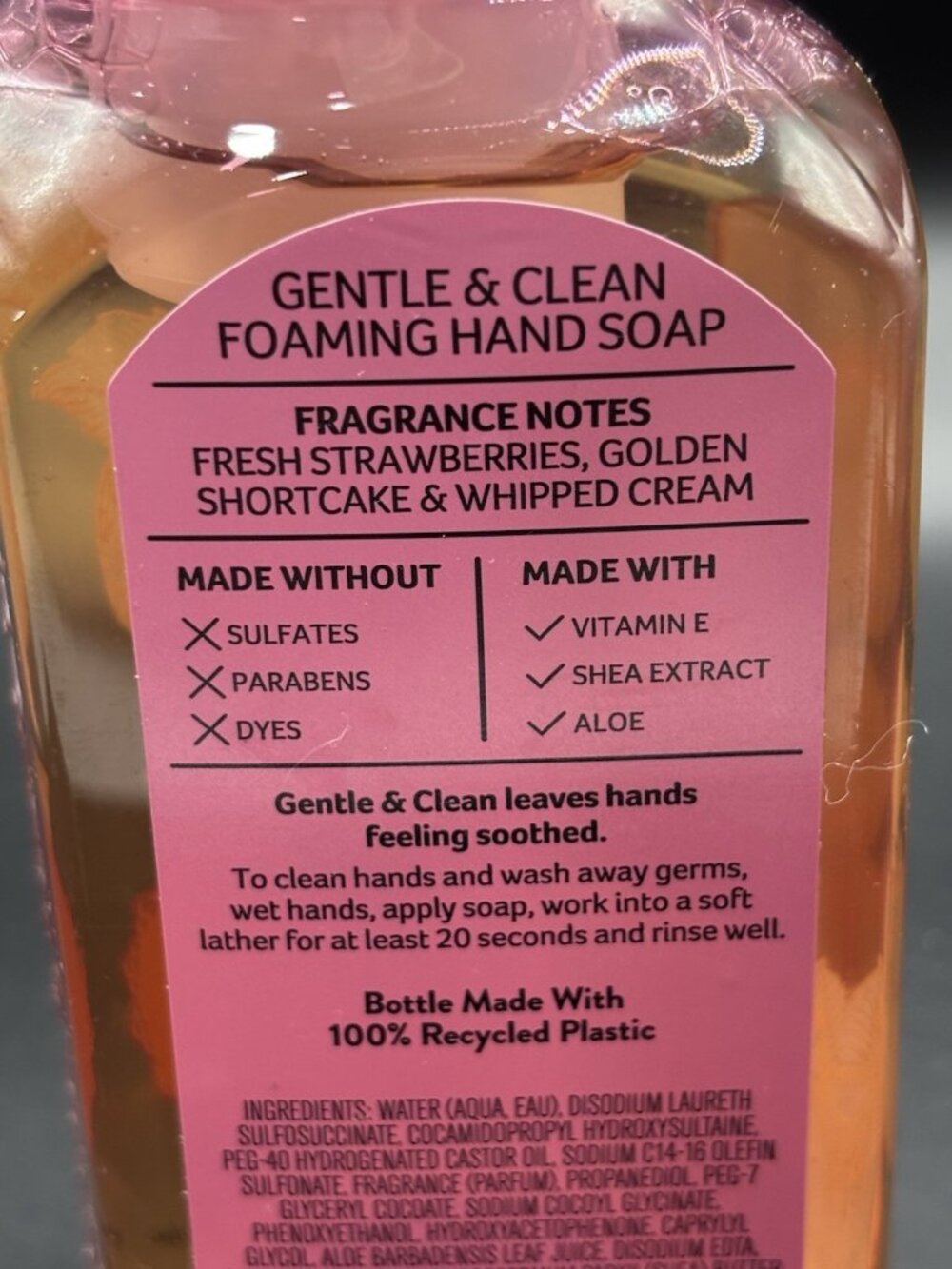 Bath & Body Works Strawberry Pound Cake Gentle Foaming Hand Soap 8.75 oz Bakery - Picture 10 of 15